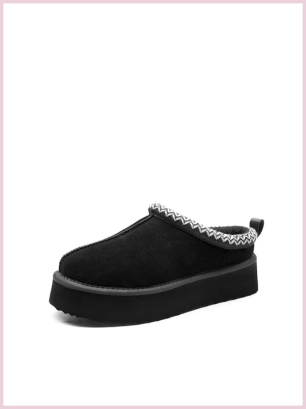 Womens Platform Slip On Slippers Faux Fur Lined EVA Sole Cozy Indoor Outdoor
